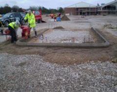 A Large Planter Edge on a Keyblocked Car Park