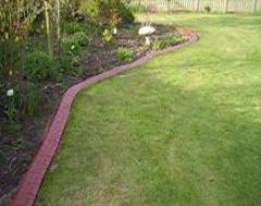 Brick Red Eurostyle Edging with Charcoal Imprint