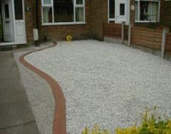 A Brown Edging Around the Limestone Chippings