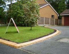 Eurobrick Curving Golden Sandstone Edging to Match the Shape of the Garden