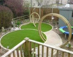 A Great Artificial Grass with a themed Garden in Suffolk