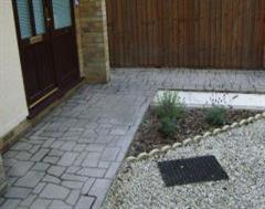 A Stencilled Concrete Pathway