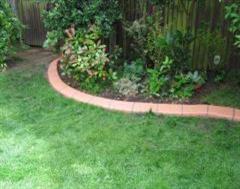 A Eurobrick Light Terracotta Lawn Edging