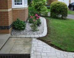 Stencil concrete and matching Eurobrick edging Stencil concrete and matching Eurobrick edging