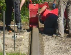 Second commercial kerbing section at training Second commercial kerbing section at training