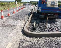 Commercial Car Park Kerbing in progress