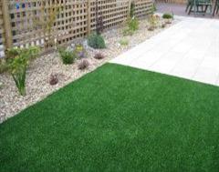 Artificial Grass defining the patio area